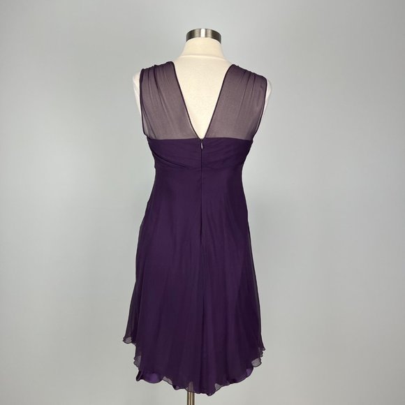 Renato Nucci Womens Silk Sleeveless Cocktail Formal Dress Purple size 42 US Med - Picture 7 of 13